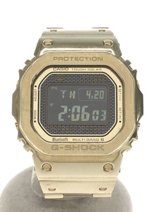 CASIO◆ソーラー腕時計・G-SHOCK/デジタル/ステンレス/GLD/GLD