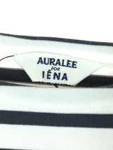 AURALEE◆21AW/IENA別注/ボートネックボーダーカットソー/5/コットン/ネイビー/A21AB021E_画像3