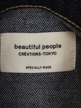 beautiful people◆selvedge denim big blouson/Gジャン/38/デニム/濃紺/1000102017_画像3