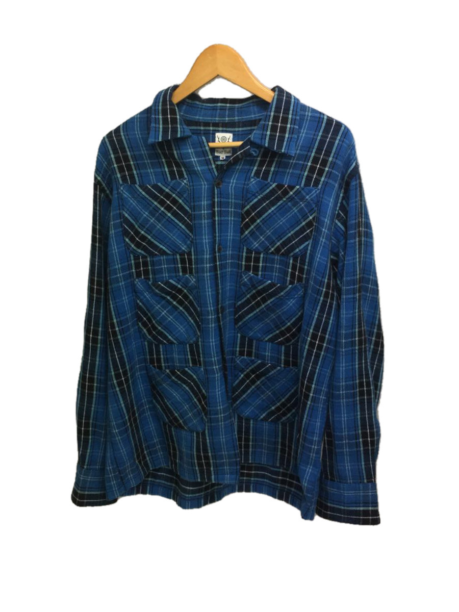 JChere雅虎拍卖代购商品:South2 West8(S2W8)◇ネルシャツ/M/コットン/BLU