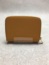 SAINT LAURENT◆COMPACT ZIP WALLET/財布/レザー/YLW/メンズ_画像2