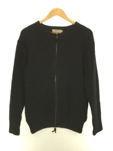 nonnative◆OFFICER FULL ZIP SWEATER / カーディガン(厚手)/2/ウール/BLK/無地