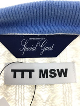 TTT_MSW◆スペシャルゲストニットポロシャツ/M/コットン/ホワイト/TTTSG-2022SS-KT01_画像3