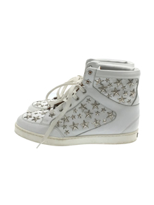 JIMMY CHOO◆ハイカットスニーカー/35/WHT/星/スタースタッズ