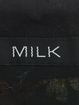 MILK◆半袖ワンピース/コットン/ブラック/総柄/フルーツ柄_画像3