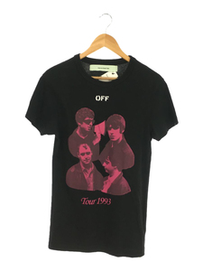 OFF-WHITE◆17SS/TOUR1993 TEE/Tシャツ/XS/コットン/ブラック/無地