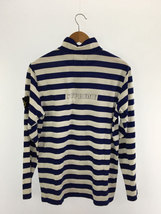 Supreme◆×STONE ISLAND/16SS/1/4 Zip L/S Top/長袖Tシャツ/S/ブルー/ボーダー_画像2