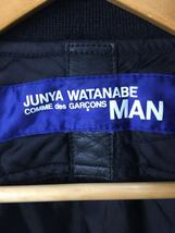 JUNYA WATANABE COMME des GARCONS MAN◆XS/AD2009/ハンティングジャケット/エルボーパッチ/コットン×ナイロン/ブラック_画像3