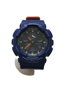 CASIO◆クォーツ腕時計・G-SHOCK/デジアナ/ラバー/BLK/NVY/SS/GA-100L2AJF