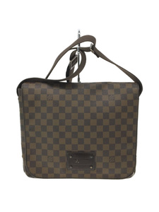 LOUIS VUITTON◆ブルックリンMM_ダミエ・エベヌ_BRW/PVC/BRW