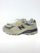 NEW BALANCE◆M990AD3/M990v3/MOOM BEAM/ローカットスニーカー/28cm/WHT/ソールヨゴレ有_画像1