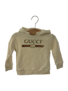 GUCCI◆グッチ/フロントロゴパーカー/コットン/CRM