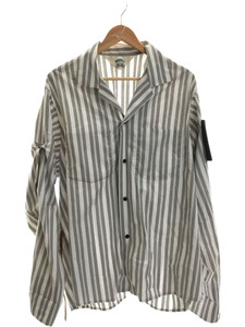 SUNSEA◆Pajama Stripe GIGOLO&GIGOLET Shirt/3/コットン/GRY/20S18