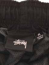 STUSSY◆ショートパンツ/M/ナイロン/BLK/プリント_画像4