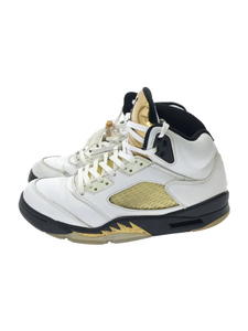 NIKE◆AIR JORDAN 5 RETRO/エアジョーダンレトロ/ホワイト/136027-133/25.5cm/WHT/レ