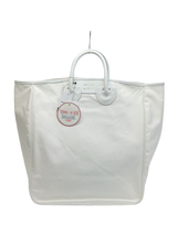 YOUNG & OLSEN◆CANVAS CARRYALL TOTE L/キャンバストートバッグ/ホワイト/Y02101-GD571_画像1