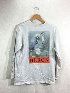 HERON PRESTON◆長袖Tシャツ/XS/コットン/WHT/HMAB002S18600028
