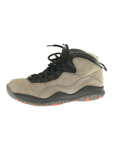 NIKE◆AIR JORDAN 10 RETRO/エアジョーダンレトロ/グレー/310805-023/26.5cm/GRY