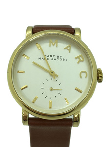 MARC BY MARC JACOBS◆クォーツ腕時計/アナログ/レザー/WHT/BRW/MBM1316