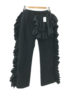 VIVIANO/M/ポリエステル/BLK/VS-PS23-P03/フリル/RUFFLE TRIMMED TROUSER