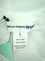 COMME des GARCONS SHIRT◆Tシャツ/L/コットン/WHT/プリント/FK-T006-S23-2_画像3