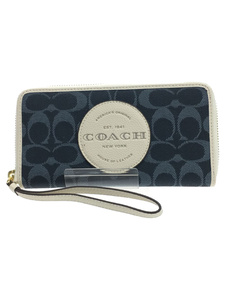 COACH◆長財布/デニム/IDG/総柄/レディース/4581