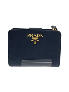 PRADA◆PRADA プラダ 2つ折り財布/レザー/BLU/レディース/1ML018