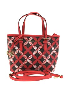 MICHAEL KORS◆ハンドバッグ/-/RED/総柄/35T0GUUT0V