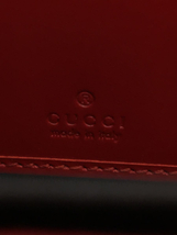 GUCCI◆長財布/レザー/RED/無地/レディース_画像3