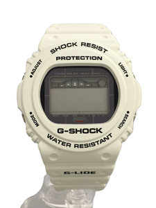 CASIO◆ソーラー腕時計/G-SHOCK/G-LIDE/デジタル/WHT