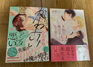 BLコミック 園瀬もち 2冊セット『だってかわいいアンタが悪い。』『未熟なΩは陽だまりで恋を知る』