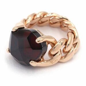  Pomellato ring 11 number K18PG garnet new goods finish settled pink gold chain ring . jewelry ring used free shipping 