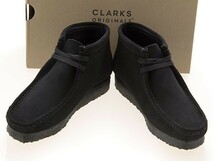 新品/CLARKS/クラークス/WMNS WALLABEE BOOT/ウィメンズ ワラビーブーツ/レディース用/BLACK SUEDE/ブラック スエード/黒/26155521/25.0cm_画像1