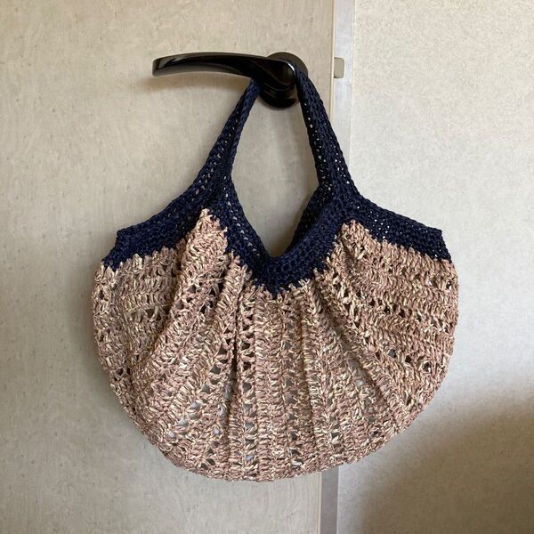 手編み かごバッグ ハンドメイド
