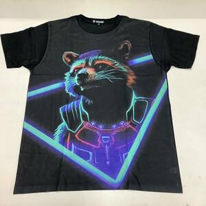 SR12C3. デザインTシャツ　XLサイズ　Guardians of the galaxy 20 ガーディアンズオブギャラクシー　ROCKET ロケット　半袖Tシャツ