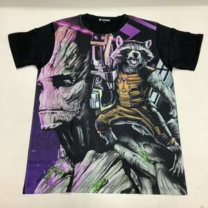 SR12B1. デザインTシャツ Lサイズ　Guardians of the Galaxy 4 ガーディアンズオブギャラクシー　ROCKET ロケット　GROOT グルート