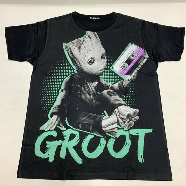 SR12B2. デザインTシャツ Lサイズ　Guardians of the Galaxy 13 ガーディアンズオブギャラクシー　GROOT グルート　半袖Tシャツ