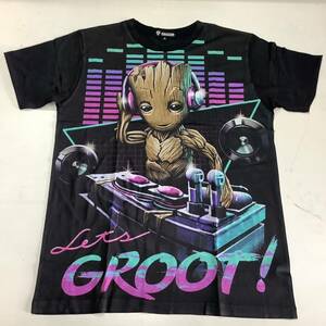 SR12A2. デザインTシャツ　Mサイズ　Guardians of the Galaxy 25 ガーディアンズオブギャラクシー　GROOT グルート　半袖Tシャツ