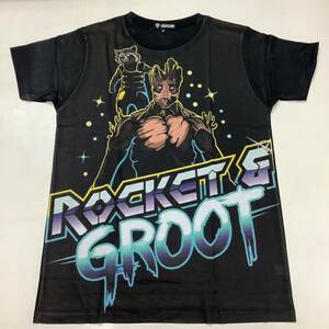 SR12S1. デザインTシャツ Sサイズ　Guardians of the Galaxy 7 ガーディアンズオブギャラクシー　ROCKET ロケット　GROOT グルート