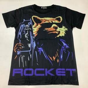 SR12S1. デザインTシャツ Sサイズ　Guardians of the Galaxy 10 ガーディアンズオブギャラクシー　ROCKET ロケット　半袖Tシャツ