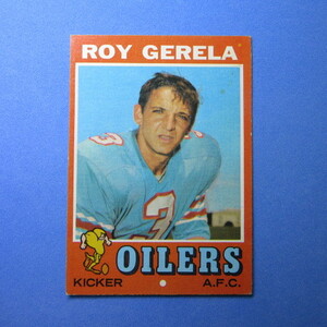 1971 Topps Football #14 Roy Gerela (ROOKIE)