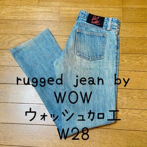 used rugged jean by WOW ウォッシュ加工 デニムパンツ W28 ブルー