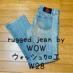 used rugged jean by WOW ウォッシュ加工 デニムパンツ W28 ブルー