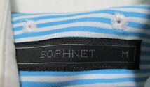 即決あり 日本製　SOPHNET　ストライプ　長袖　シャツ　Mサイズ　ソフ　爽やかマリンルック青系　SOPH　MADE IN JAPAN　クオリティ　正規品_画像5