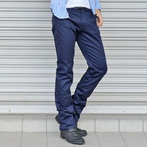  beautiful legs stretch tsu il shoe cut chinos men's chino pants stretch chinojb-62219 new goods navy LL