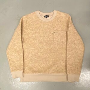 ☆A.P.C. アーペーセー☆ ウール 胸ポケット トレーナー ベージュ