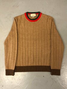 *GUCCI Gucci * Gucci web stripe neck pull over 721035XKB4A Camel 