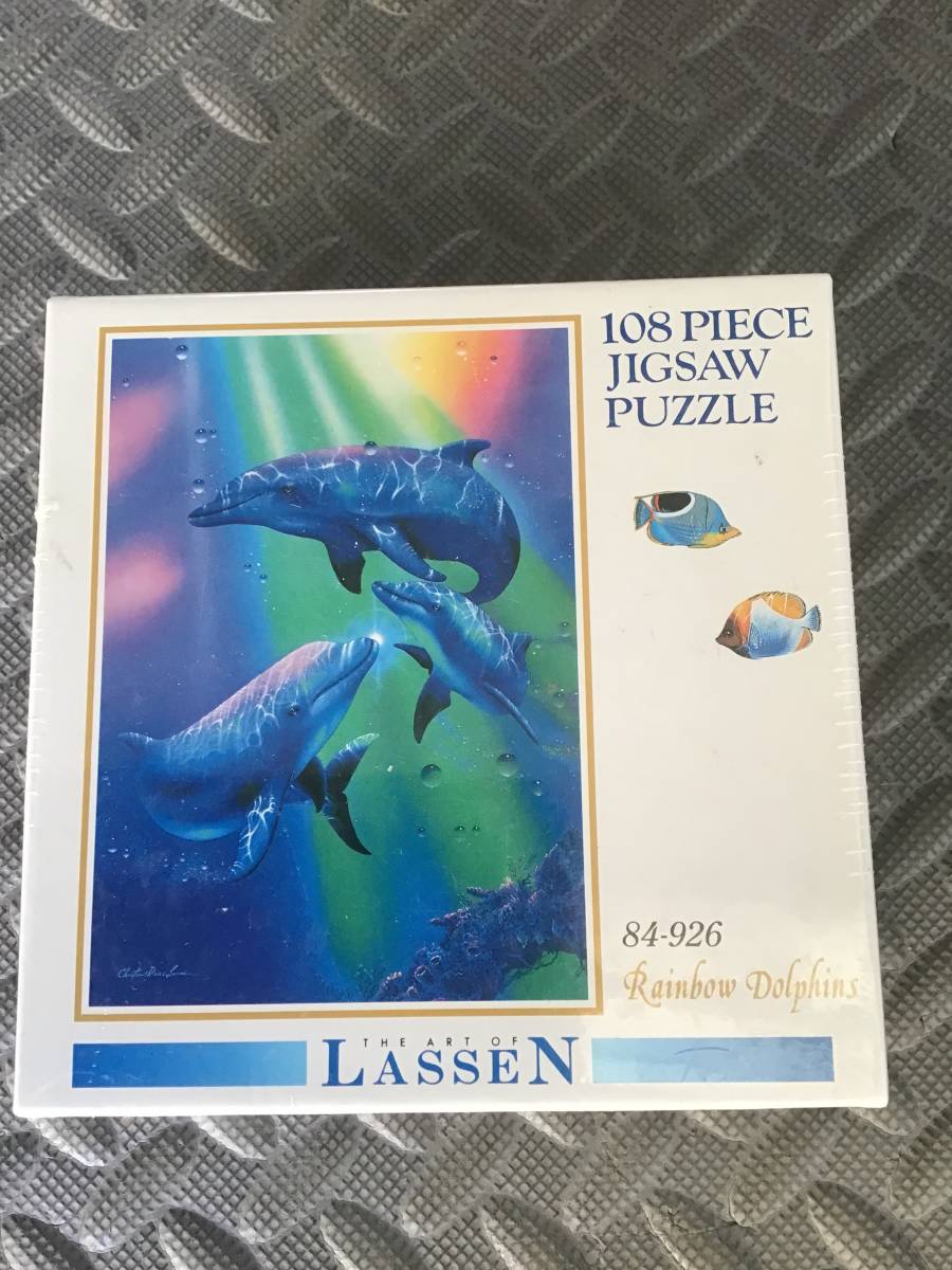 Unopened Unassembled Unused Christian Lassen Beverly Christian Reese Lassen Rainbow Dolphin Jigsaw Puzzle 108 Pieces, toy, game, puzzle, jigsaw puzzle