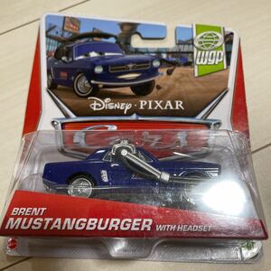  Mattel The Cars b Len to Mustang burger CARS MATTEL BRENT MUSTANGBURGER minicar character car with headset 