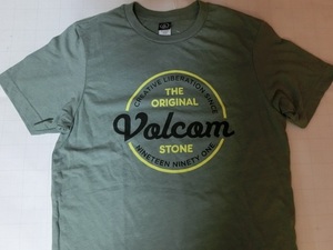 ☆USA購入 人気ボーダー＆サーフ系ブランド 【VOLCOM】ボルコム【VOLCOM STONE 】ロゴプリントTシャツUS S グリーン